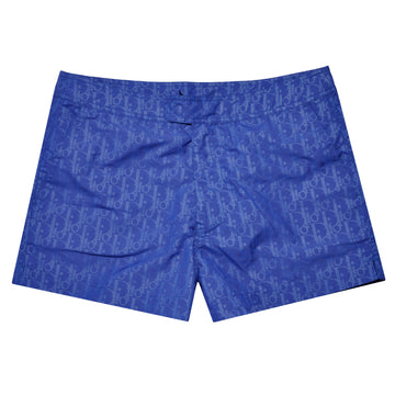 Dior Oblique Swim Shorts Navy Blue Technical Fabric