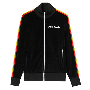 Polyester Zip Up Black and Orange Palm Angels Jacket - Jackets Masters