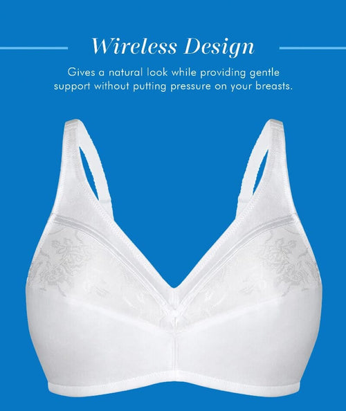 Bestform womens Cotton Fleece Lined Full Coverage Bra, White, 38C