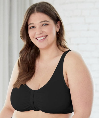 Black Front Closing Bras - Curvy