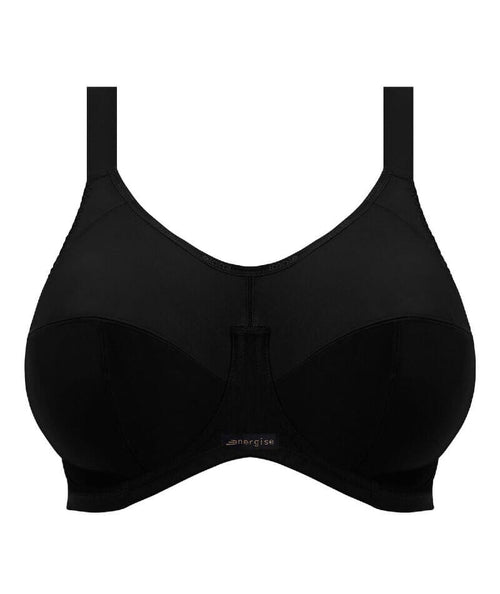 Elomi Energise Underwired Sports Bra - Black - Curvy Bras