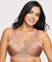 Glamorise Magiclift Front-Closure Support Wire-Free Bra - Blush - Curvy