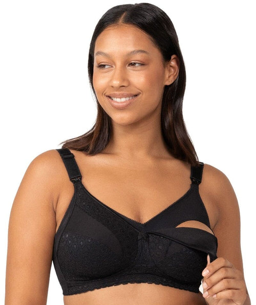 Triumph Lace Wire-free Maternity Bra - Black - Curvy Bras