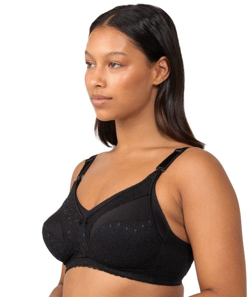 34E TEYLI LACE Maternity Bra Women's Underwired Non-Padded Mesh Black Bra  £15.00 - PicClick UK