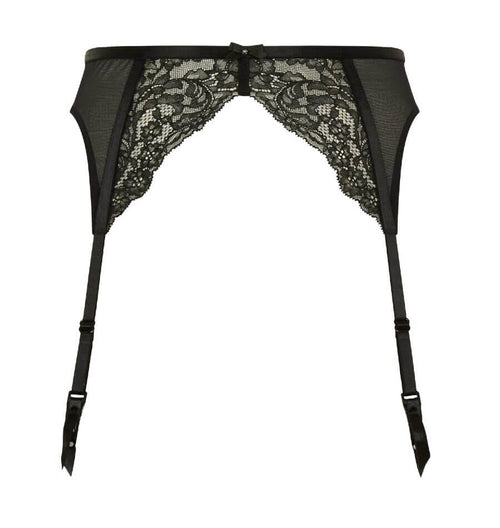 Panache Ana Suspender Belt - Black - Curvy