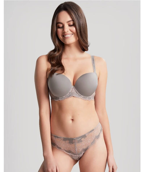 Panache Clara Moulded Sweetheart Underwire Bra - Navy Pearl - Curvy