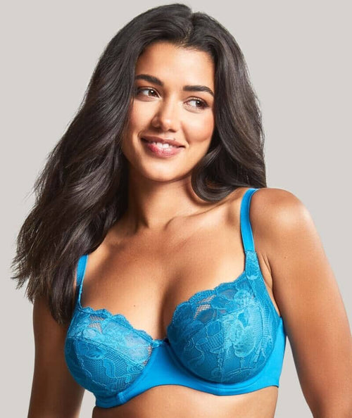 Panache Rocha Balconette Bra In Peacock Blue