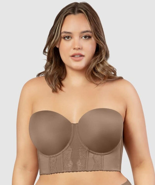 Buy Padded Underwired Full Cup Strapless T-shirt Bra in Nude