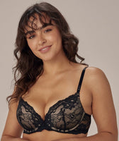 Black Pleasure State My Fit FMO Smooth Plunge Push-Up Bra