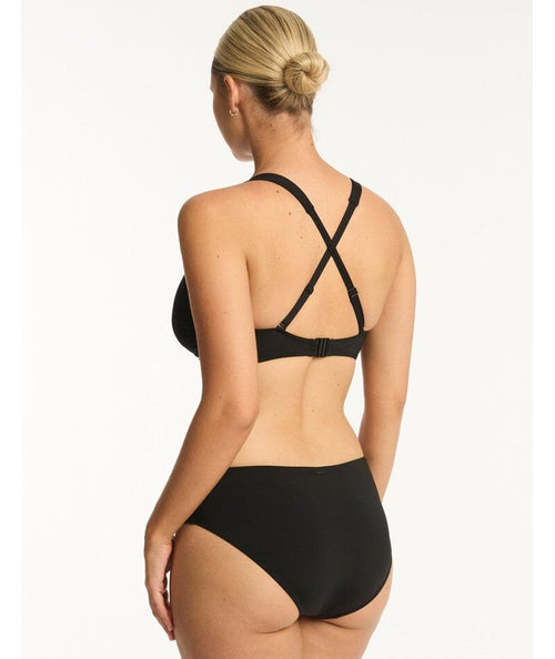 Black Underwire Swimsuit Set F cup Sustainable