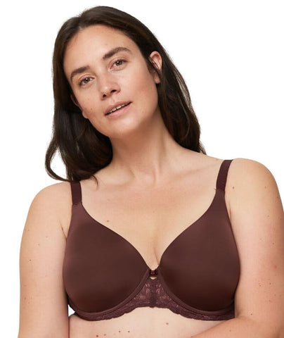 Sugar Candy Fuller Bust Seamless F-HH Cup Wire-free Lounge Bra - Rosewood