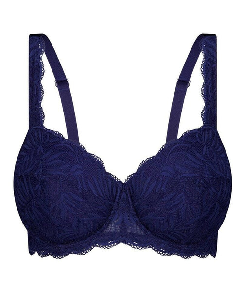 LOVABLE Woman's Dark Blue Vintage Lace padded bra in stretch lace