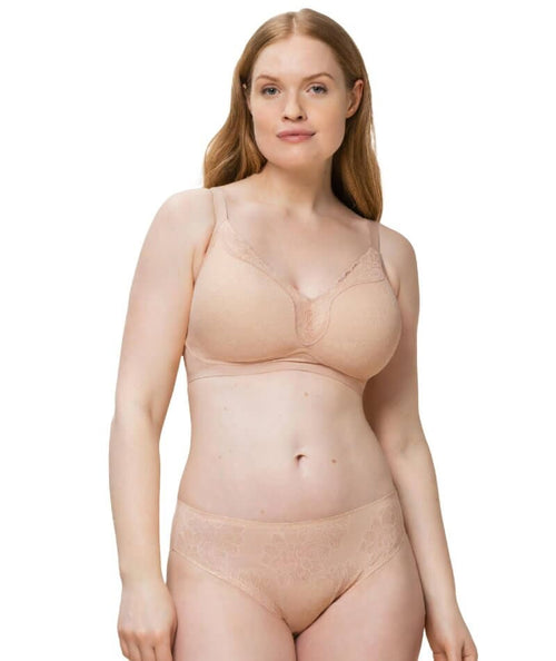 Triumph Fit Smart Plunge Padded Wire-free Bra - Light Brown