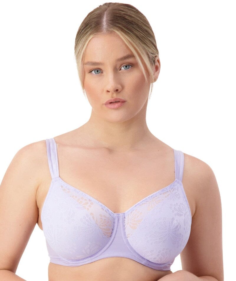 Triumph Lacy Minimizer Bra - Sweet Lavender - Curvy Bras