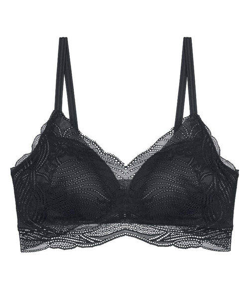 Wireless padded plunge bra Triumph Bright Spotlight (Black)