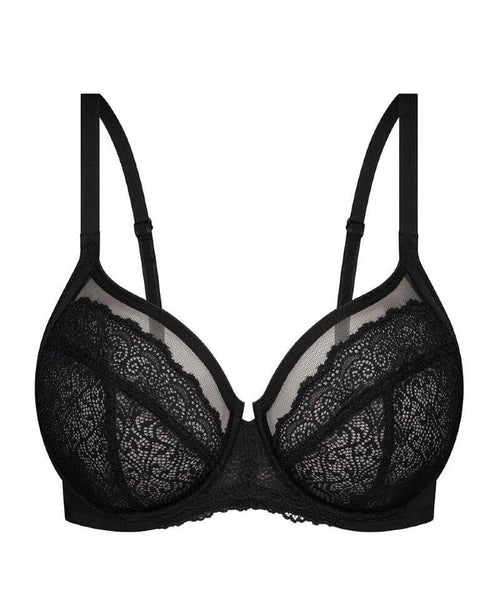 Triumph Sheer Balconette Bra - Black - Curvy