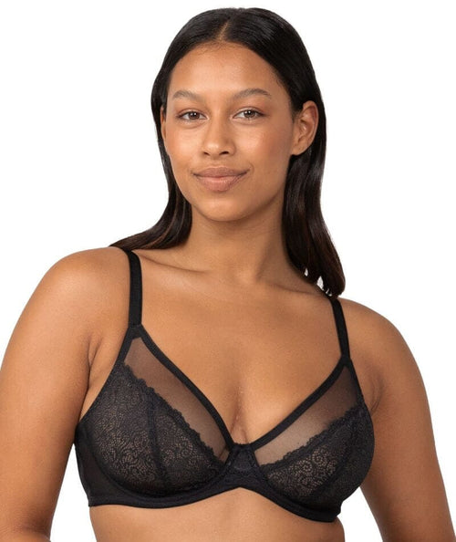 Signature Sheer Minimiser Bra In black