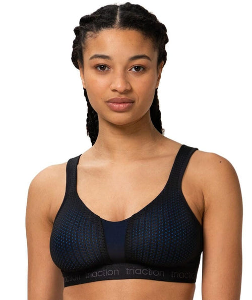 Triumph Triaction Energy Lite Wire-free Sports Bra - Black - Curvy Bras