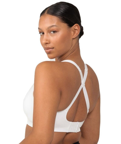 Triumph Triaction Seamfree Wire-free Crop Top Bra - White - Curvy