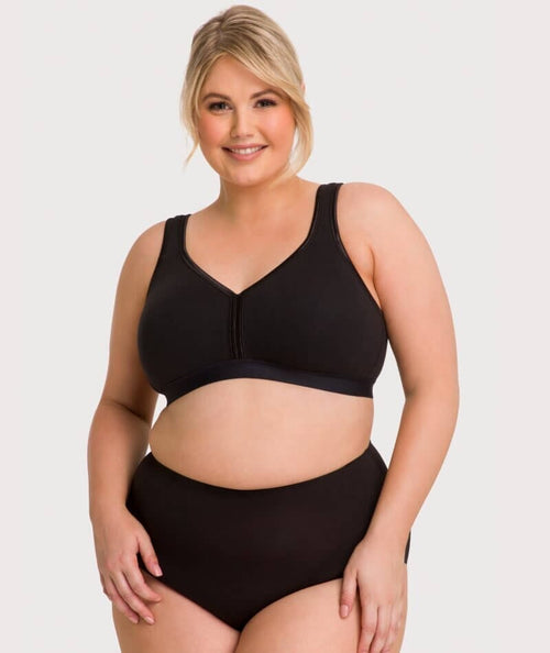 Underbliss Invisibliss No Show Seamless Full Brief 2 pack - Black - Curvy