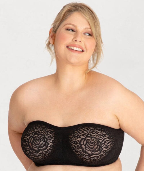 Wacoal Halo Lace Strapless Bra - Black - Curvy