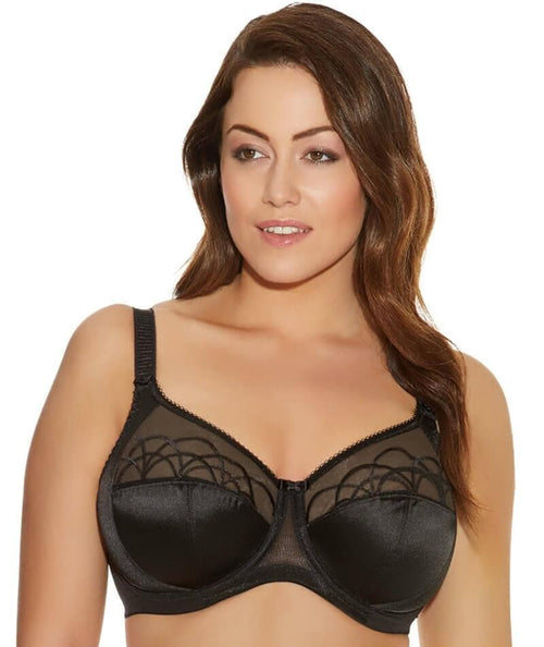Elomi Cate Underwired Full Cup Banded Bra - Black - Curvy