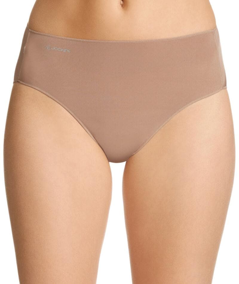 Jockey No Panty Line Promise Tactel Hi Cut Brief - Flesh - Curvy