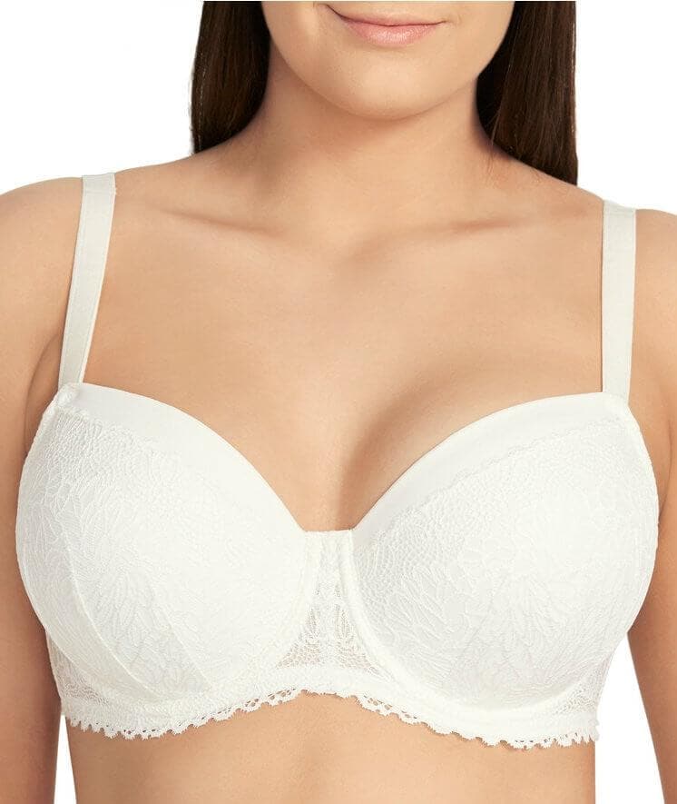 Luxury Lace Balconette Bra in White