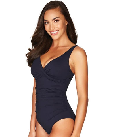 Sea Level Essentials Cross Front B-DD Cup One Piece Swimsuit - Night S - Curvy