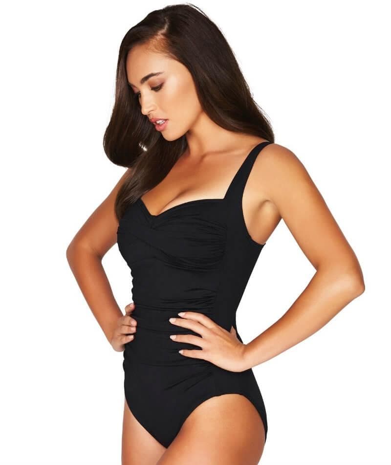 Sea Level Essentials Twist Front B Dd Cup One Piece Swimsuit Black