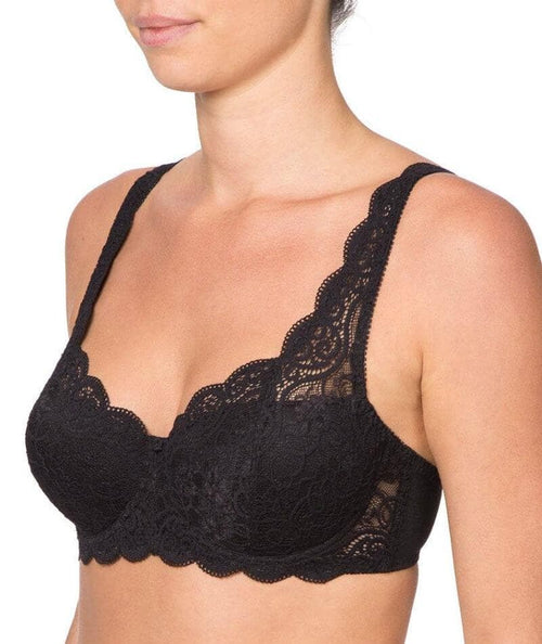 Triumph 300 W Amourette 10166797 Underwired Full Cup Coverage Lace Bra  Black US32F : : Clothing, Shoes & Accessories