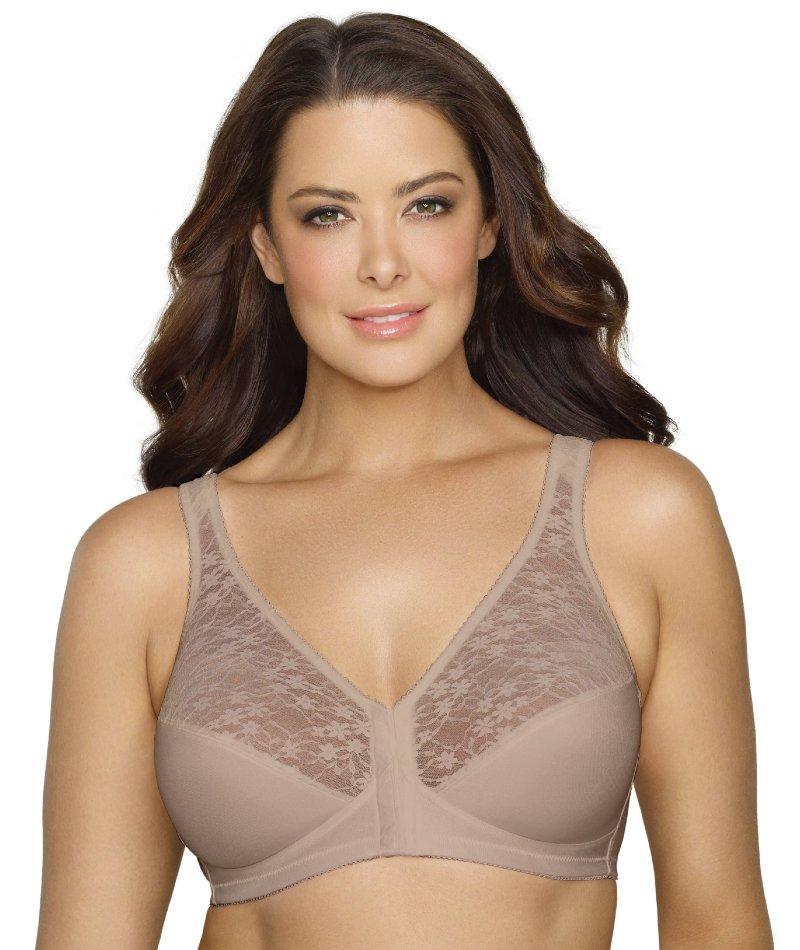 Exquisite Form Fully Front Close Wire-free Posture Bra With Lace - Wal -  Curvy Bras