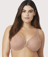 Glamorise Womens Low Cut Wonderwire Lace Underwire Bra 1240 Cappuccino 34h  : Target