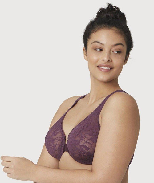 TIMIFIS Women's Plus Size Front-Close Bra Wonderwire Lace