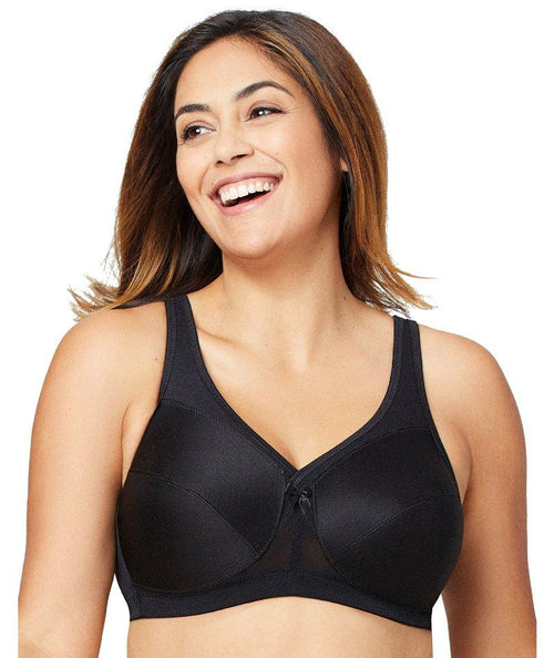 Glamorise Magiclift Active Support Wire-Free Bra - Black - Curvy