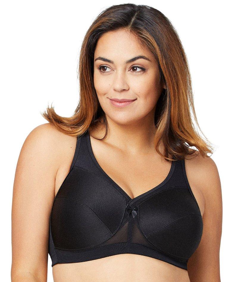 Buy Glamorise Women's Plus Size Active Support Bra, Black, 48DD at