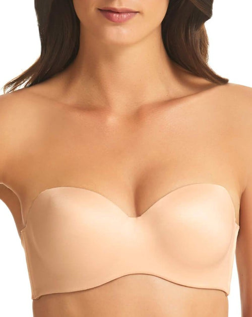 Maidenform Womens Smooth Luxe Extra Coverage Strapless Bra, 34DD, White 