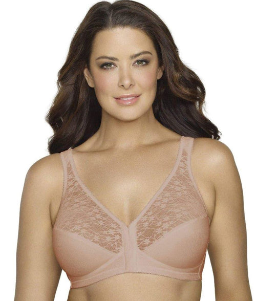  Exquisite Form FULLY Soft Cup Bra, Wire-Free, Embroidered Mesh  #5100514 : Clothing, Shoes & Jewelry