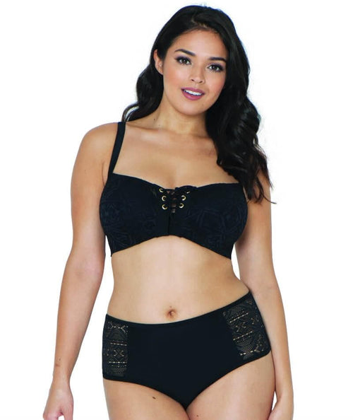 Curvy Kate Rush Plunge Bikini Top (Black)