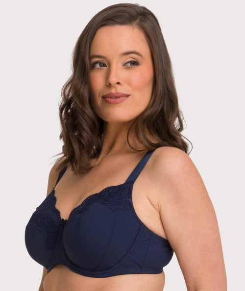 Lace Perfection Underwired Bra Sapphire US 34F, Sapphire, (34) 34F