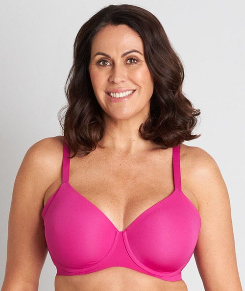  Womens Underwire Contour Multiway Full Coverage Strapless Bra  Plus Size Apricot Pink 40B