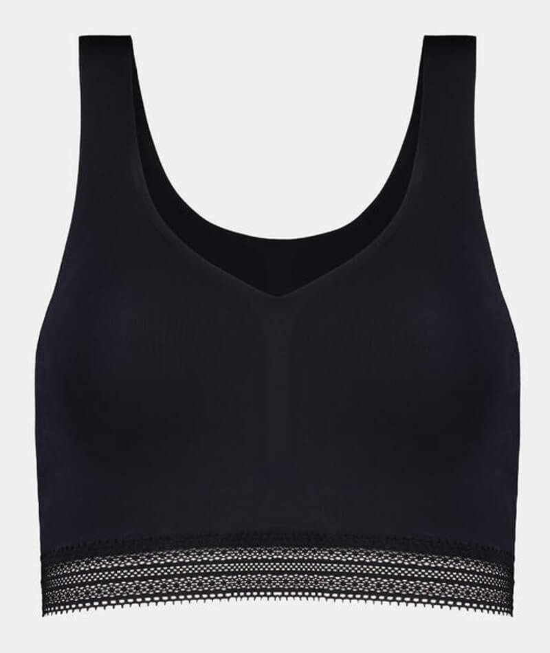 Bendon Comfit Collection Wire-free Crop Top Bra - Black - Curvy