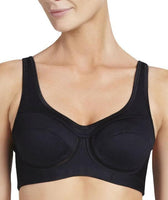 Bendon Sport Extreme Out Underwire Sports Bra Black and Silver 76