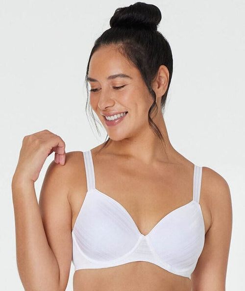 Bendon Rita Full Coverage Contour Bra - White - Curvy Bras