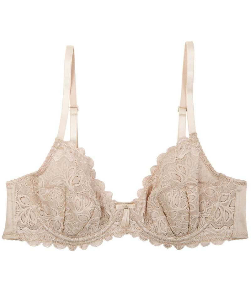 Bendon Yvette Lace Underwire Bra - Natural - Curvy