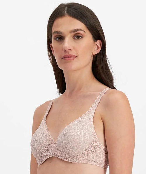 Women Berlei Barely There Luxe Lace Contour Bra - Black Elastane