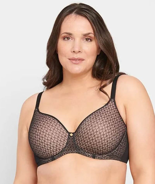 Berlei Lift & Shape T-Shirt Mesh Bra - Black - Curvy