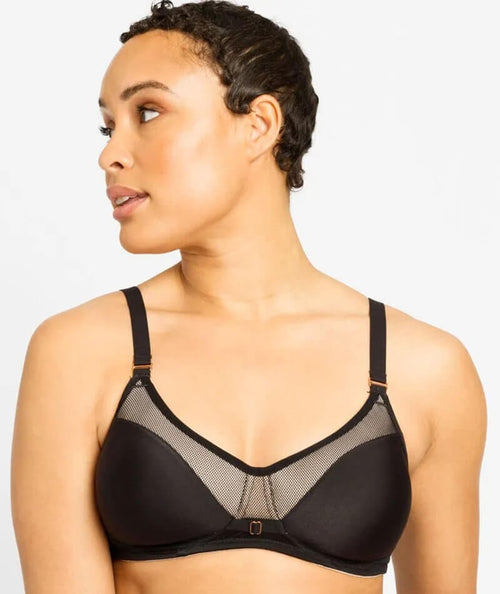 Berlei Post Surgery Wire-free Mesh Bra - Black - Curvy