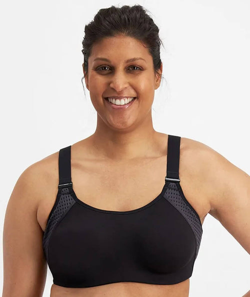 The Pro Black Sports Bra by iHeart Fitness Co