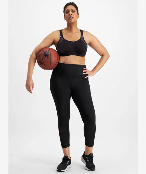 Nike Air Jordan split layer sports bra in black